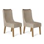 Conjunto 2 Cadeiras Amélia Carvalho Europeu/Linho Árido - PR Móveis