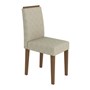 Conjunto 2 Cadeiras Ana Imbuia/Linho Marrom Claro - PR Móveis 
