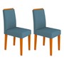 Conjunto 2 Cadeiras Ana Ipê/Azul Claro - PR Móveis 