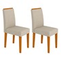 Conjunto 2 Cadeiras Ana Ipê/Bege - PR Móveis 