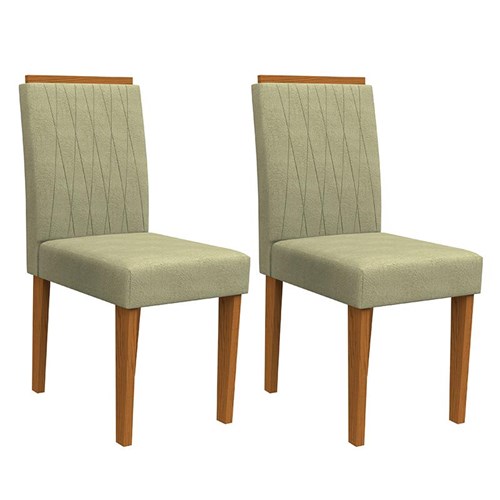 Conjunto 2 Cadeiras Ana Ipê/Marfim - PR Móveis  