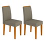 Conjunto 2 Cadeiras Ana Ipê/Marrom Claro - PR Móveis 