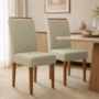 Conjunto 2 Cadeiras Ana para Mesa de Jantar Ipê/Marfim - New Ceval