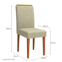 Conjunto 2 Cadeiras Ana para Mesa de Jantar Ipê/Marfim - New Ceval