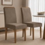 Conjunto 2 Cadeiras Ana para Mesa de Jantar Ypê/Camurça Marrom - New Ceval