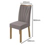 Conjunto 2 Cadeiras Apogeu Amêndoa/Veludo Capuccino - Móveis Lopas 