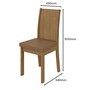 Conjunto 2 Cadeiras Athenas Amêndoa/Corino Caramelo - Móveis Lopas