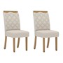 Conjunto 2 Cadeiras Bella Nature/Suede Linho - Móveis Henn