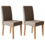 Conjunto 2 Cadeiras Berlim Ipê/Marrom - New Ceval 
