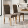Conjunto 2 Cadeiras Berlim Ipê/Marrom - New Ceval 