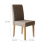 Conjunto 2 Cadeiras Berlim Ipê/Marrom - New Ceval 