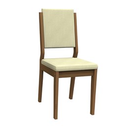 Conjunto 2 Cadeiras Carol Imbuia/Bege - PR Móveis 