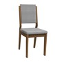 Conjunto 2 Cadeiras Carol Imbuia/Cinza Claro - PR Móveis