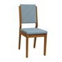 Conjunto 2 Cadeiras Carol Ipê/Azul - PR Móveis 