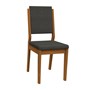 Conjunto 2 Cadeiras Carol Ipê/Cinza Escuro - PR Móveis 