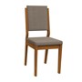 Conjunto 2 Cadeiras Carol Ipê/Cinza - PR Móveis