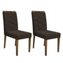 Conjunto 2 Cadeiras Caroline Imbuia/Café - PR Móveis 
