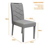 Conjunto 2 Cadeiras Caroline Imbuia/Cinza Escuro - PR Móveis 