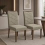 Conjunto 2 Cadeiras Caroline Imbuia/Marfim - New Ceval 