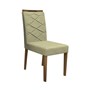Conjunto 2 Cadeiras Caroline Imbuia/Marfim - PR Móveis 