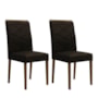 Conjunto 2 Cadeiras Caroline Imbuia/Veludo Preto - New Ceval 