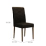 Conjunto 2 Cadeiras Caroline Imbuia/Veludo Preto - New Ceval 