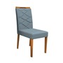 Conjunto 2 Cadeiras Caroline Ipê/Azul - PR Móveis  