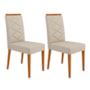 Conjunto 2 Cadeiras Caroline para Mesa de Jantar Ipê/Marrom Claro - New Ceval
