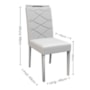 Conjunto 2 Cadeiras Caroline para Mesa de Jantar Ipê/Marrom Claro - New Ceval