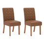Conjunto 2 Cadeiras Esther Nature/Corano Caramelo - Móveis Henn