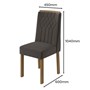 Conjunto 2 Cadeiras Exclusive Amêndoa/Veludo Marrom - Móveis Lopas
