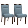 Conjunto 2 Cadeiras Itália Amêndoa/Azul - PR Móveis 