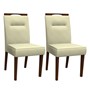 Conjunto 2 Cadeiras Itália Amêndoa/Bege - PR Móveis 
