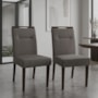 Conjunto 2 Cadeiras Itália Amêndoa/Cinza - New Ceval 