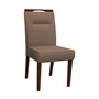 Conjunto 2 Cadeiras Itália Amêndoa/Marrom - PR Móveis 