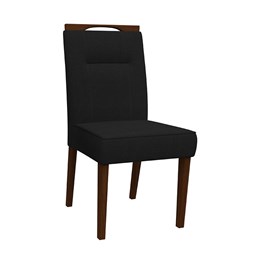 Conjunto 2 Cadeiras Itália Amêndoa/Preto - PR Móveis 