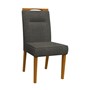 Conjunto 2 Cadeiras Itália Ipê/Cinza Escuro - PR Móveis  