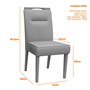 Conjunto 2 Cadeiras Itália Ipê/Cinza - PR Móveis  