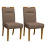 Conjunto 2 Cadeiras Itália Ipê/Marrom - PR Móveis  