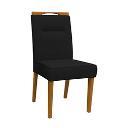 Conjunto 2 Cadeiras Itália Ipê/Preto - PR Móveis  