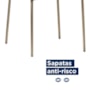 Conjunto 2 Cadeiras Lavínia Bouclê Bege/Aço Champanhe - Salaone