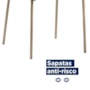 Conjunto 2 Cadeiras Lavínia Linho Bege/Aço Champanhe - Salaone