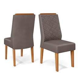 Conjunto 2 Cadeiras Lidia Carvalho Nobre/Lunar - PR Móveis  