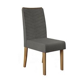 Conjunto 2 Cadeiras Lucila Carvalho Europeu/Suede Cinza - PR Móveis