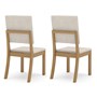 Conjunto 2 Cadeiras Milla Nature/Suede Linho - Móveis Henn