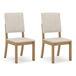 Conjunto 2 Cadeiras Milla Nature/Suede Linho - Móveis Henn