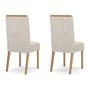 Conjunto 2 Cadeiras Nina Nature/Suede Linho - Móveis Henn