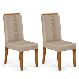 Conjunto 2 Cadeiras Yasmin Freijó/Kraft - PR Móveis  