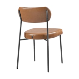 Conjunto 3 Cadeiras Lavínia Couríssimo Amarula/Aço Preto - Salaone Conjunto 3 Cadeiras Lavínia Couríssimo Amarula/Aço Preto - Salaone