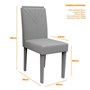 Conjunto 4 Cadeiras Amanda Imbuia/Cinza Escuro - PR Móveis  